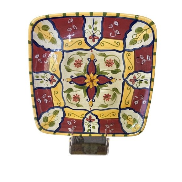 Pier 1 Other - Y2K PIER 1 VALLARTA HAND PAINTED LARGE SQUARE PLATTER